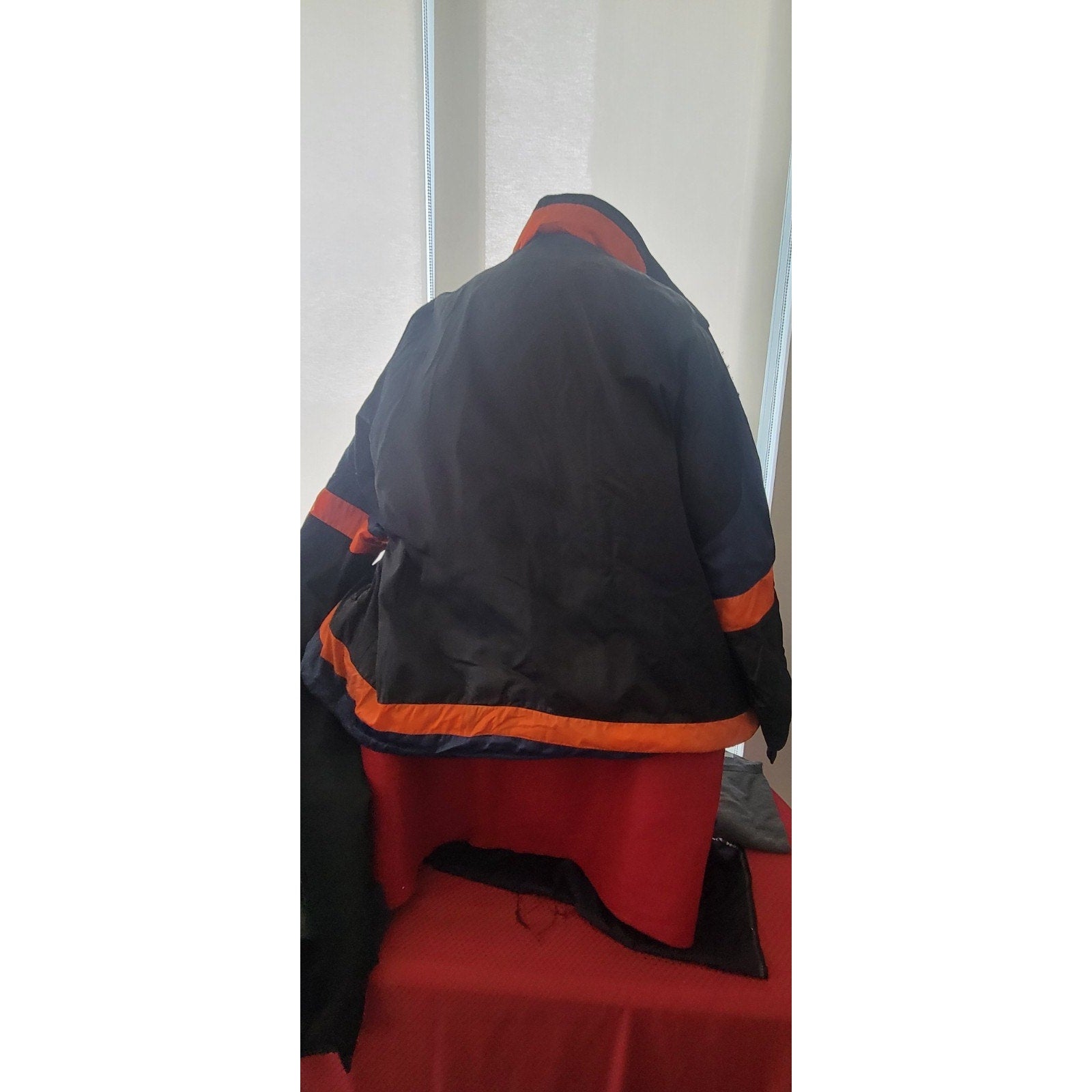 First Down Men’s Puffer Jacket – Black/Blue/Orange – Winter Coat